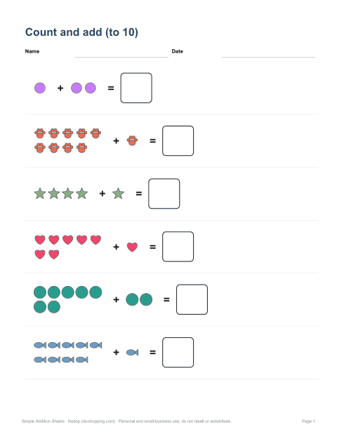 Preview of the first page of Picture addition to 10 (PDF)